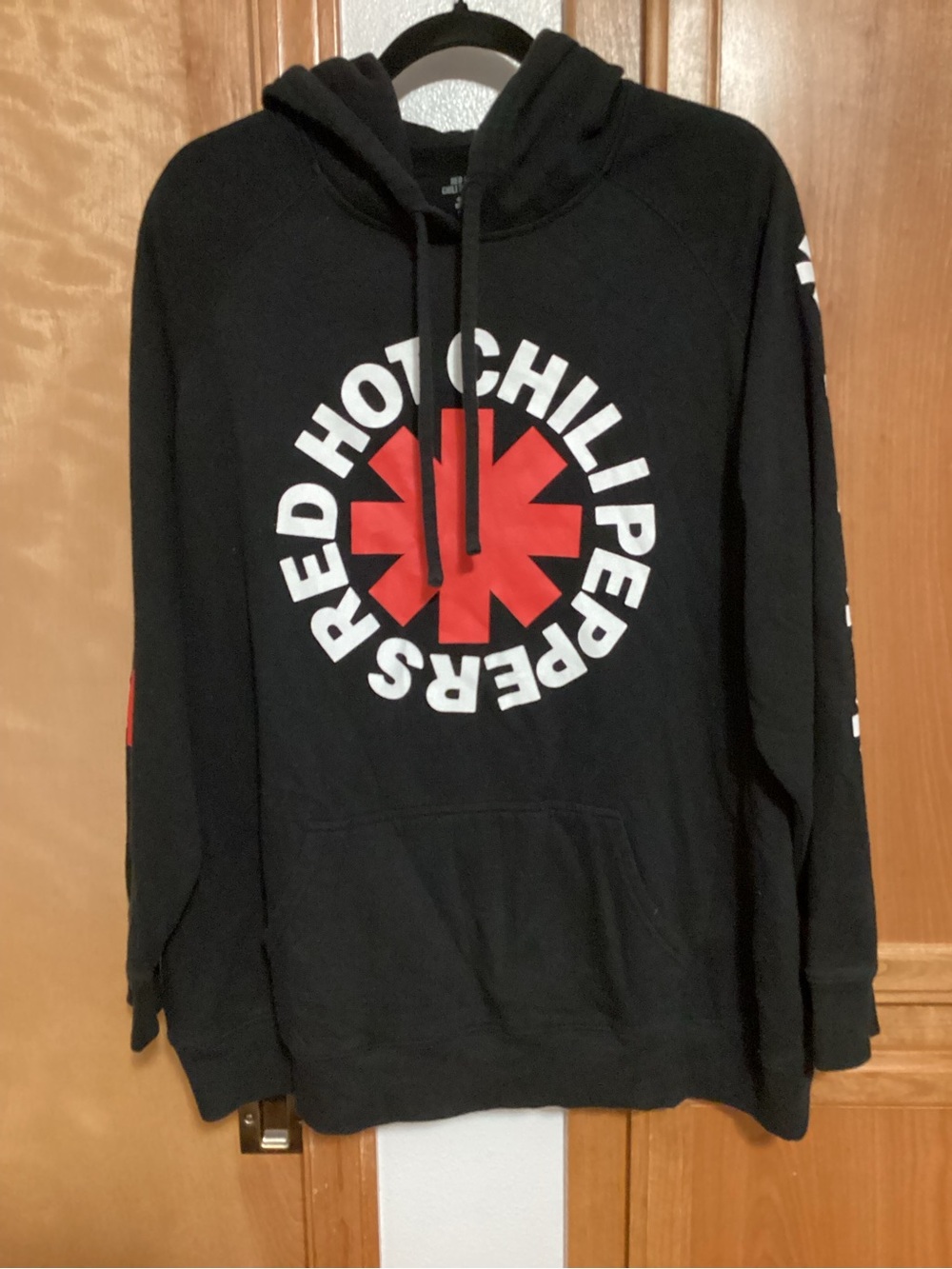 torrid Black Pullover Hoodie with Red Hit Chili Peppers Logo, size 2(18/20)